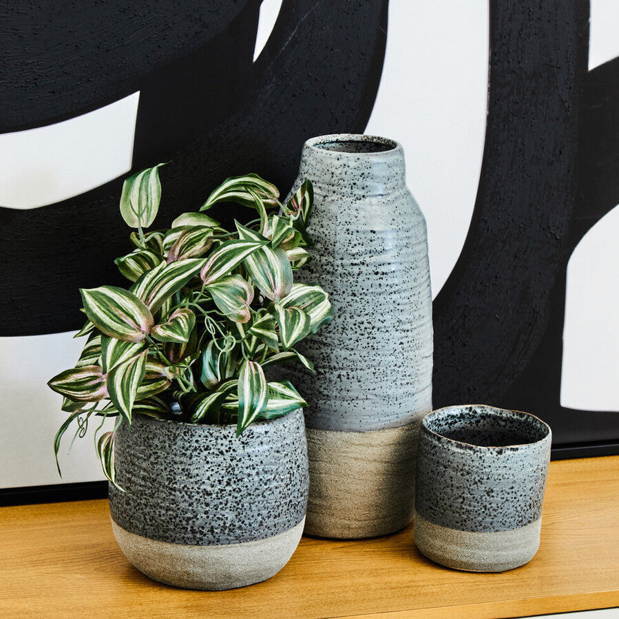 Grey Speckled Small Planter | Caldera