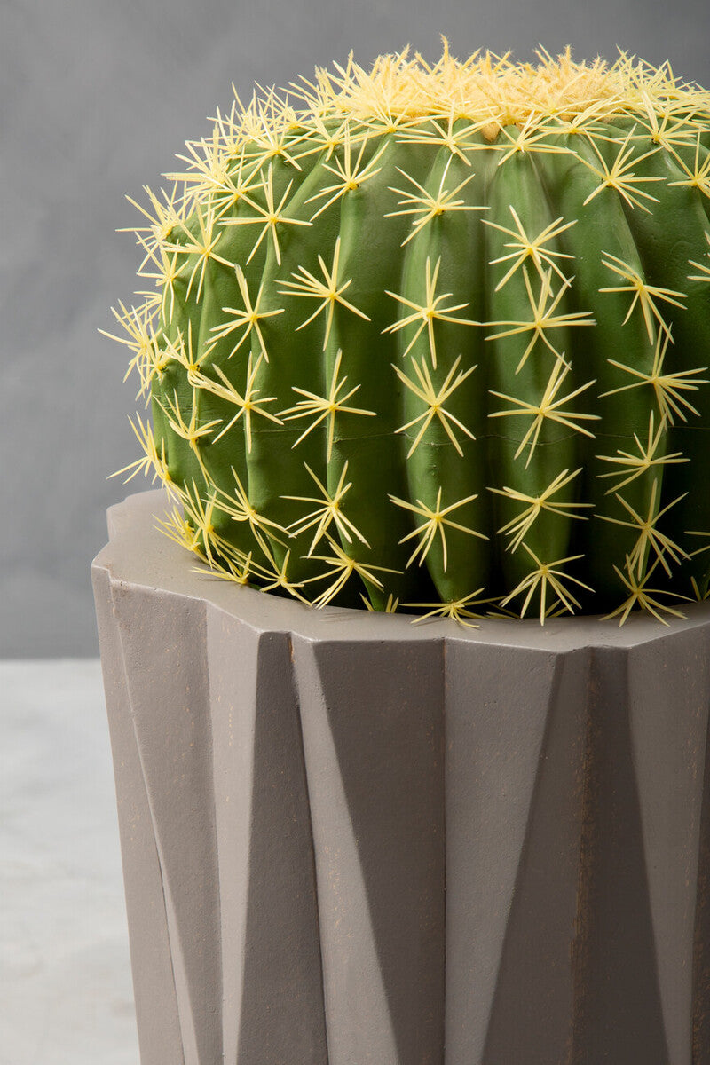 Small Grey Faceted Planter | Darnell