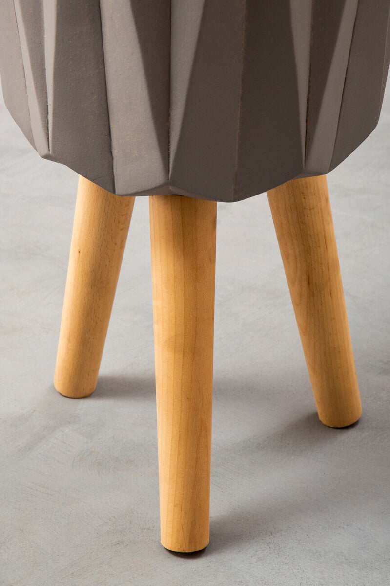 Small Grey Faceted Planter | Darnell