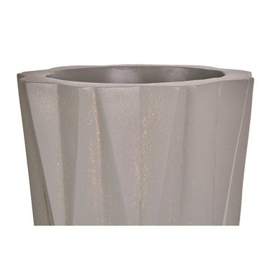 Small Grey Faceted Planter | Darnell