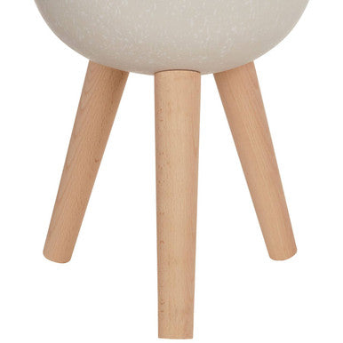 Small White Finish Rounded Planter | Darnell