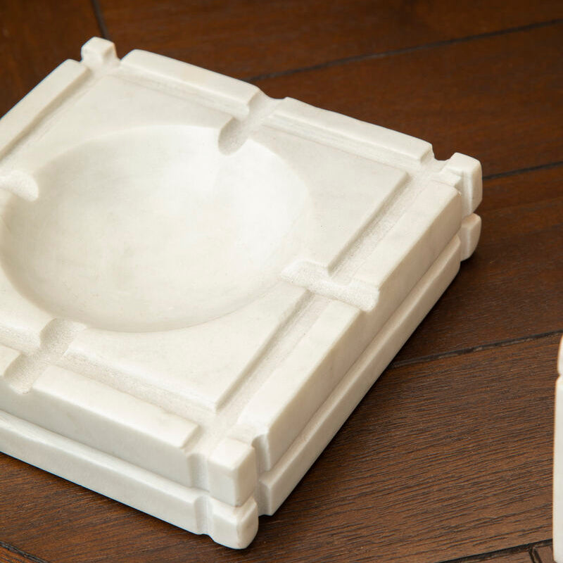 White Marble Ashtray | Kira