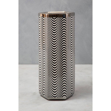 Celeste Black and White Umbrella Stand