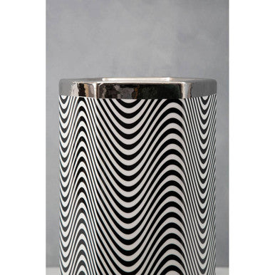 Celeste Black and White Umbrella Stand