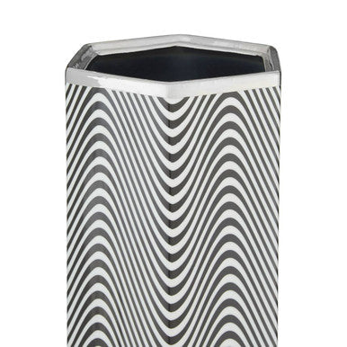 Celeste Black and White Umbrella Stand