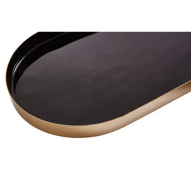 Set of Two Navy and Gold Trays | Elva