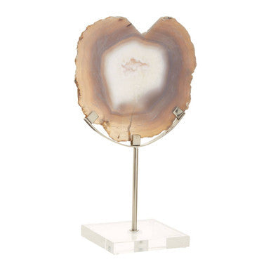 White and Silver Agate Sculpture | Bowerbird