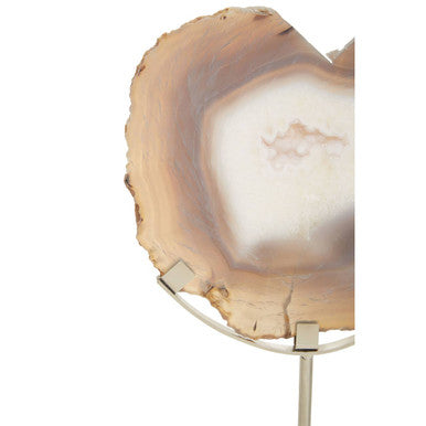 White and Silver Agate Sculpture | Bowerbird