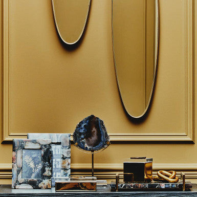 Black and Gold Agate Sculpture | Bowerbird