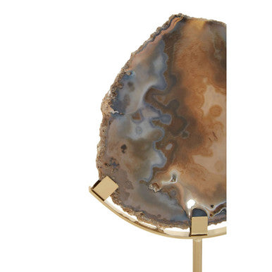Black and Gold Agate Sculpture | Bowerbird