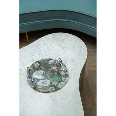 Green and Gold Agate Tray | Bowerbird