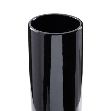 Black and Silver Small Pedestal Vase | Callie