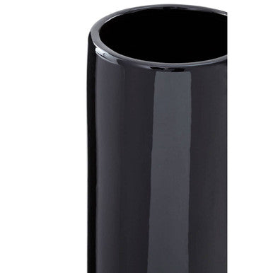 Black and Silver Large Pedestal Vase | Callie