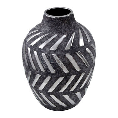 Grey and Silver Small Vase | Helaine