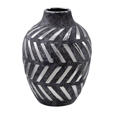 Grey and Silver Small Vase | Helaine