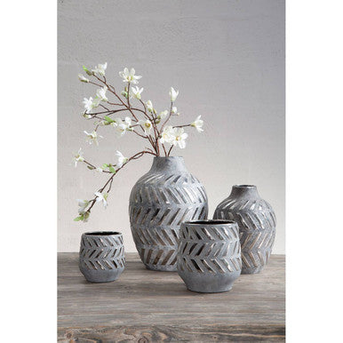 Grey and Silver Small Vase | Helaine