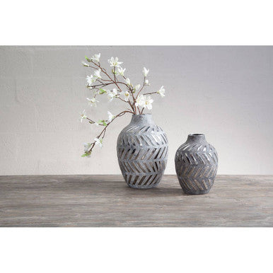 Grey and Silver Small Vase | Helaine