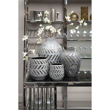 Grey and Silver Small Vase | Helaine