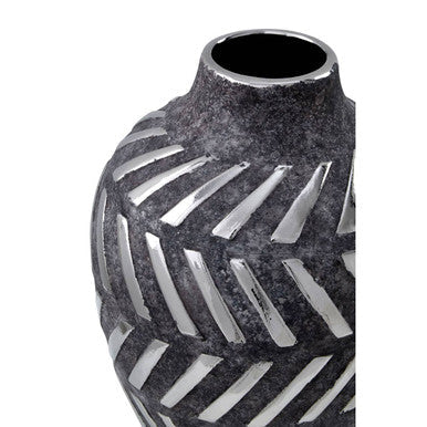 Grey and Silver Small Vase | Helaine