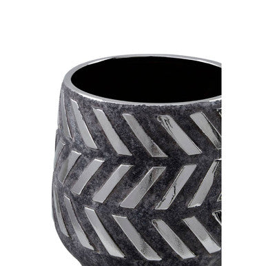Grey and Silver Large Ceramic Planter | Helaine