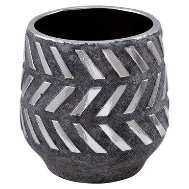 Grey and Silver Small Planter | Helaine