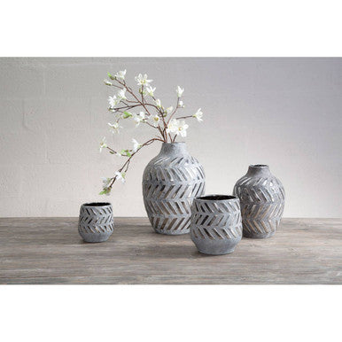 Grey and Silver Small Planter | Helaine