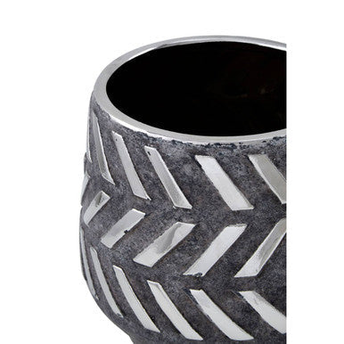 Grey and Silver Small Planter | Helaine