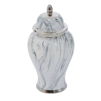 Marble Effect Large Ceramic Jar | Marmo