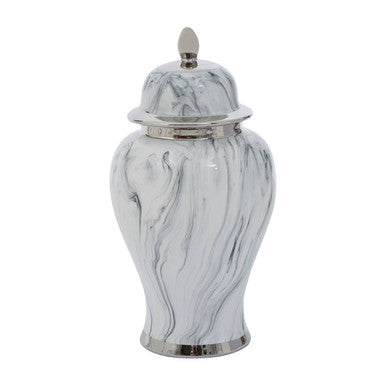 Marble Effect Large Ceramic Jar | Marmo