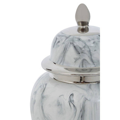 Marble Effect Large Ceramic Jar | Marmo