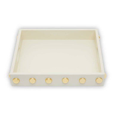 Cream and Gold Studded Tray | Frida