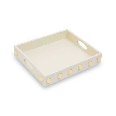 Cream and Gold Studded Tray | Frida