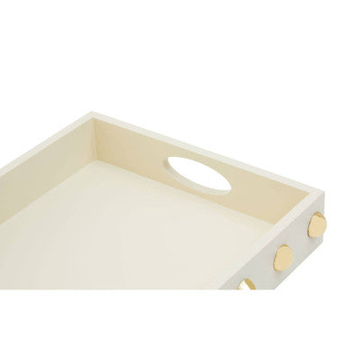Cream and Gold Studded Tray | Frida