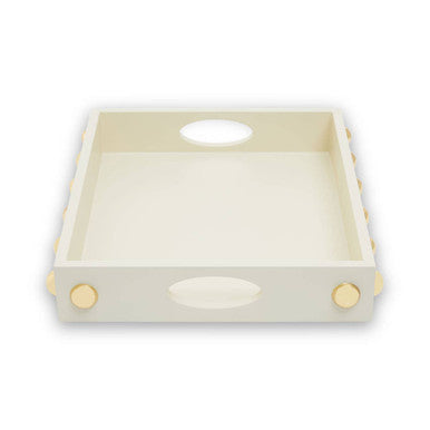 Cream and Gold Studded Tray | Frida