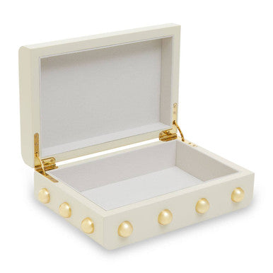 Small Cream and Gold Trinket Box | Frida