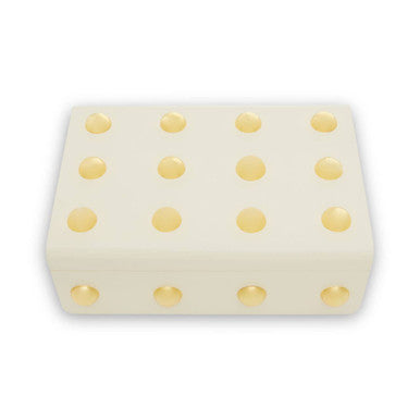 Large Cream and Gold Trinket Box | Frida