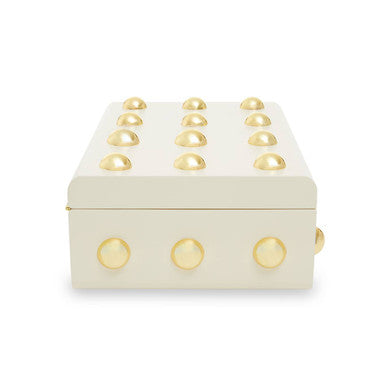 Large Cream and Gold Trinket Box | Frida