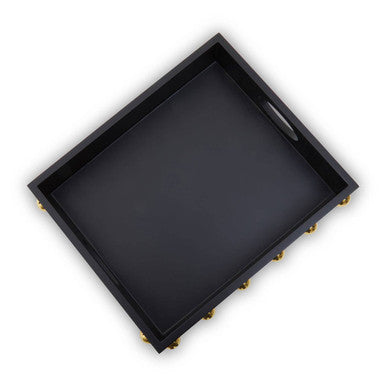 Black and Gold Studded Tray | Frida