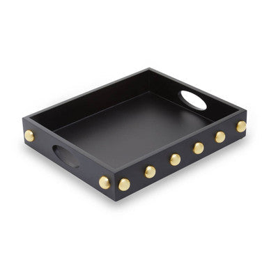 Black and Gold Studded Tray | Frida