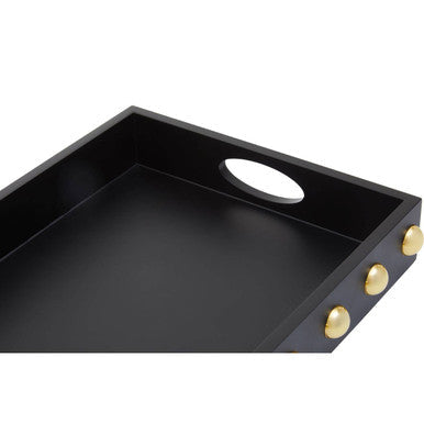 Black and Gold Studded Tray | Frida