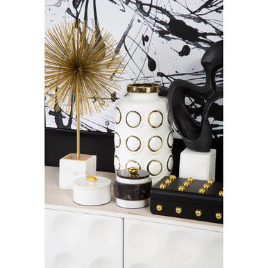 Small Black and Gold Trinket Box | Frida
