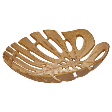 Monstera Large Gold Finish Leaf Dish | Prato
