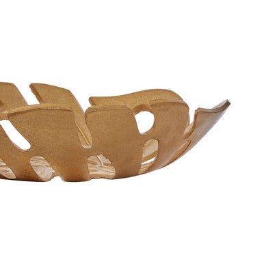 Monstera Large Gold Finish Leaf Dish | Prato