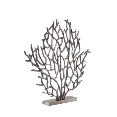 Small Black Nickel Finish Coral Sculpture | Prato