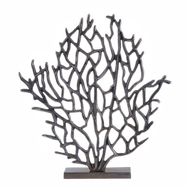 Small Black Nickel Finish Coral Sculpture | Prato