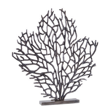 Large Black Nickel Finish Coral Sculpture | Prato