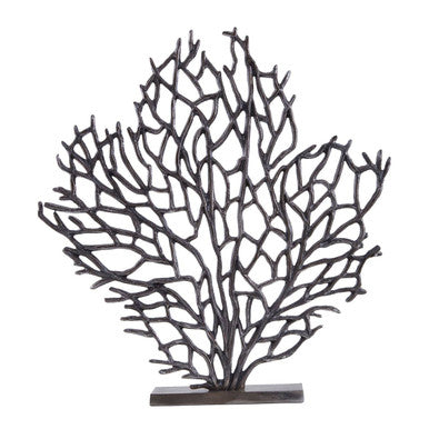 Large Black Nickel Finish Coral Sculpture | Prato