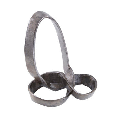 Silver Nickel Finish Knot Sculpture | Prato