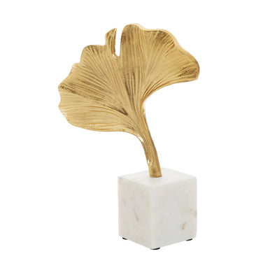 Gold Finish Ginkgo Sculpture | Mirano