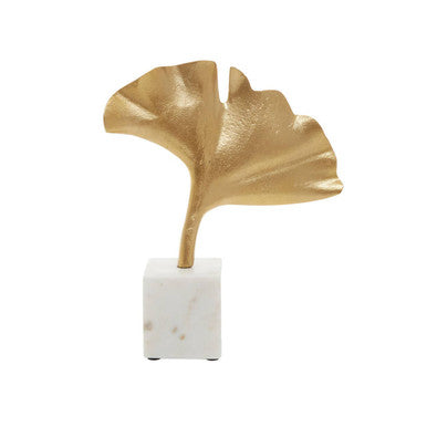 Gold Finish Ginkgo Sculpture | Mirano